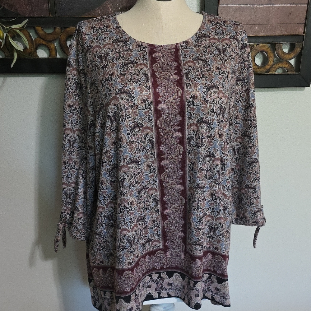Christopher & Banks Multicolor Patterned Blouse